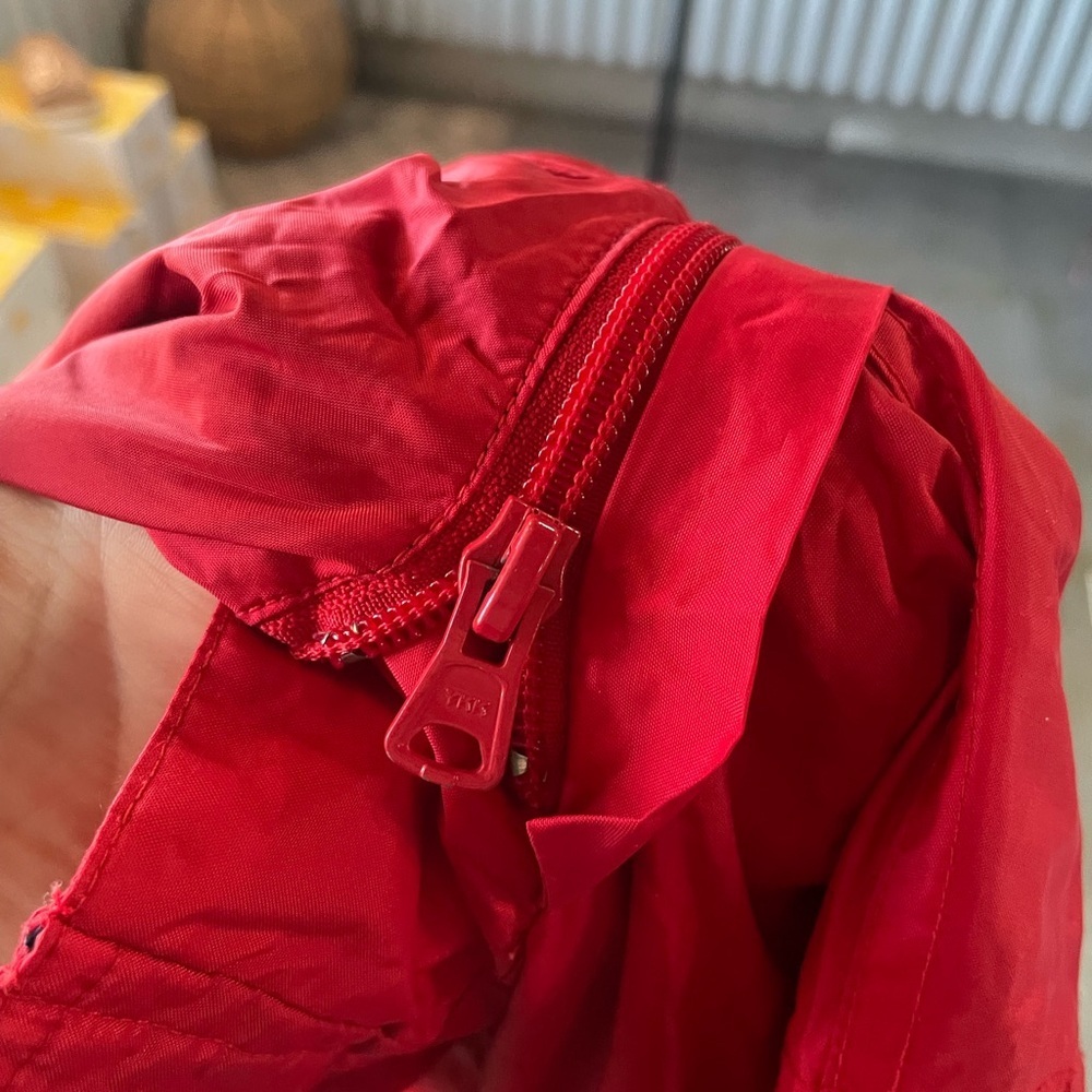 Timberland Kids Red and Navy Lightweight Removable Hood Jacket Size 4 - Picture 9 of 10